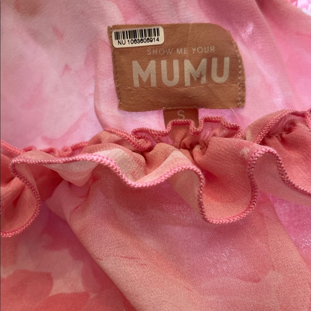 Show Me Your Mumu Pink One Shoulder Wonder Dress Size Small - Picture 7 of 7